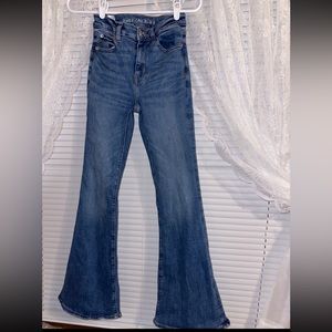 0 American Eagle Super High Rise Flare Jeans
